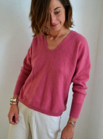 Pull Rose Cachemire Caroll