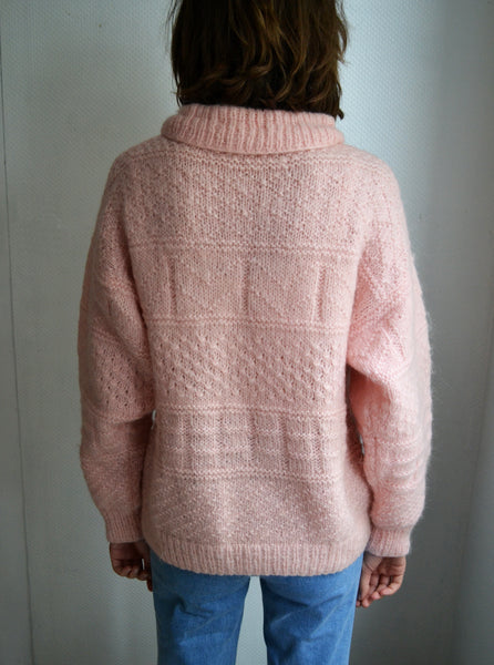 Pull Fait Main Rose