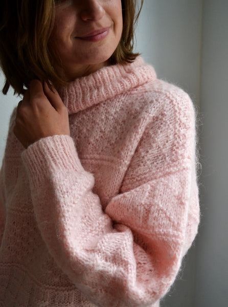 Pull Fait Main Rose
