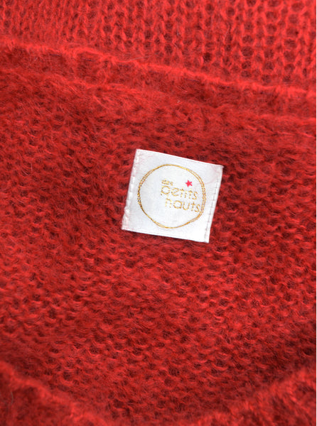 Pull Rouge Mohair Des Petits Hauts