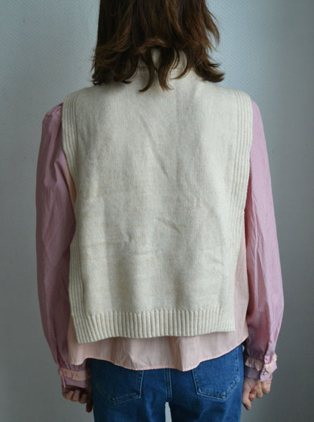 Pull Sans Manche Col Camionneur