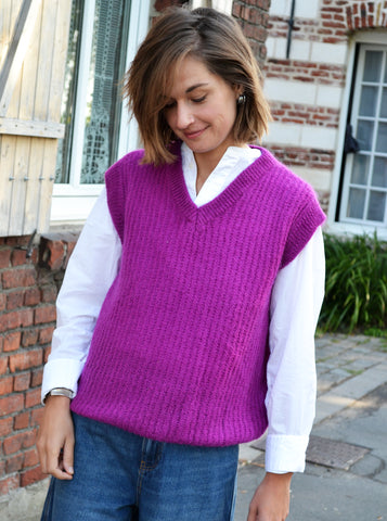 Pull Sans manche Magenta