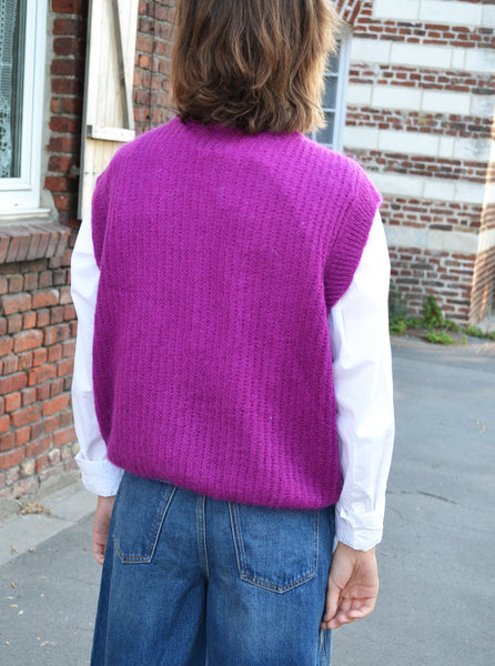 Pull Sans manche Magenta