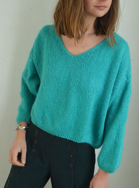 Pull Italien Turquoise