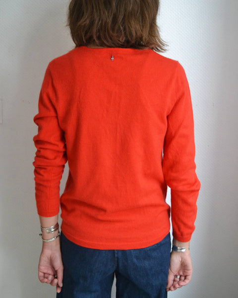 Pull Vermillon Cachemire