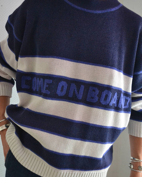 Pull Rayé Welcome On Board