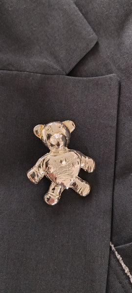 Broche Ourson Argenté