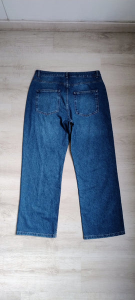 Jean Larges Jambes Bleu Brut