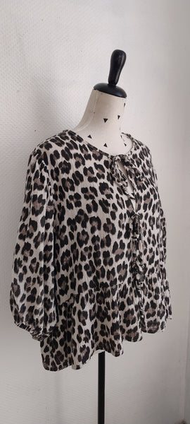 Blouse Gaze de Coton Nouettes Léopard