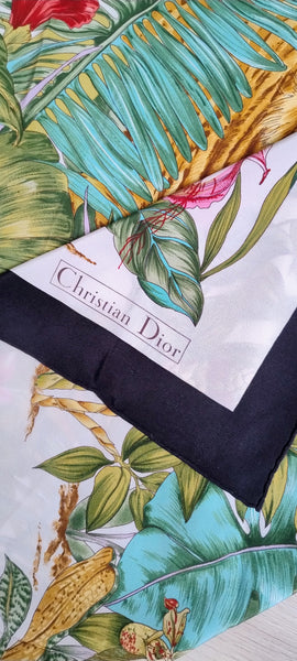 Foulard en Soie Tigre Dior Vintage