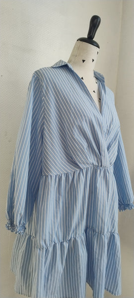 Robe Cache Cœur Rayée