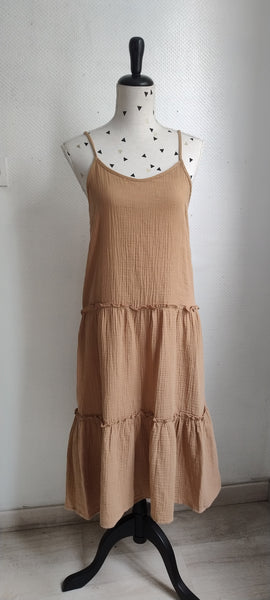 Robe Caramel Gaze de Coton