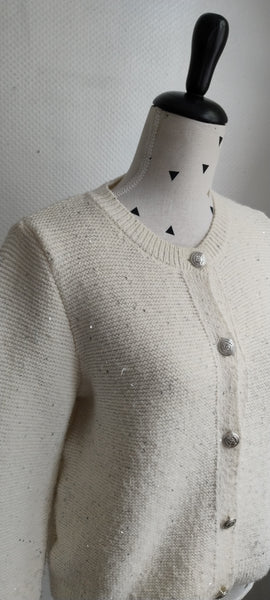 Gilet écru Sequins