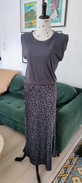 Robe gris léopard