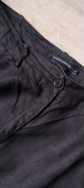 Pantalon Lin Noir