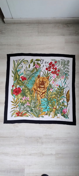 Foulard en Soie Tigre Dior Vintage