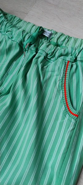 Pantalon rayures Vert
