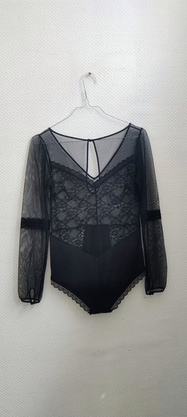 Body Dentelle Noir Rougegorge