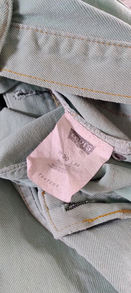 Jean Vintage Levis 501 Vert D'eau