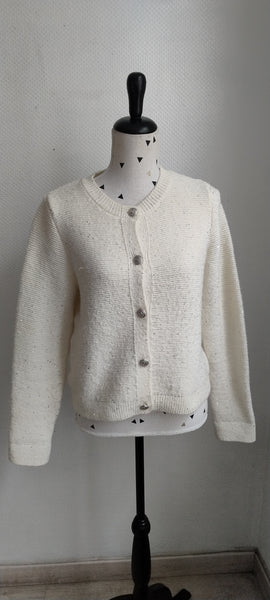 Gilet écru Sequins