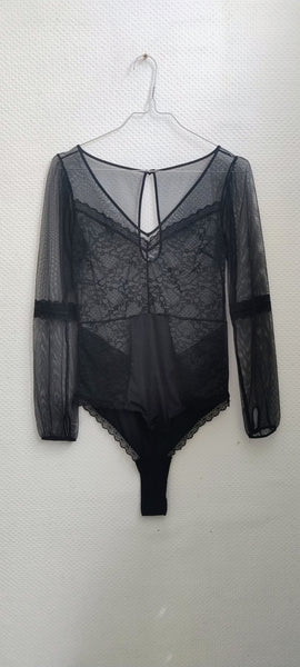 Body Dentelle Noir Rougegorge