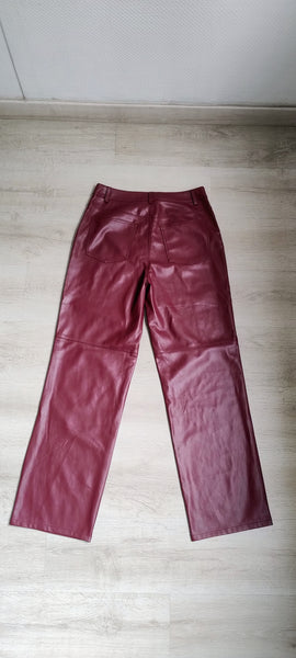 Pantalon Simili Bordeaux