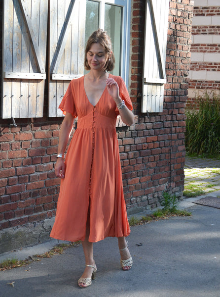 Robe longue Abricot Sessun