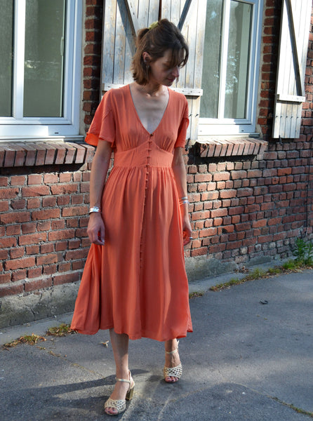Robe longue Abricot Sessun