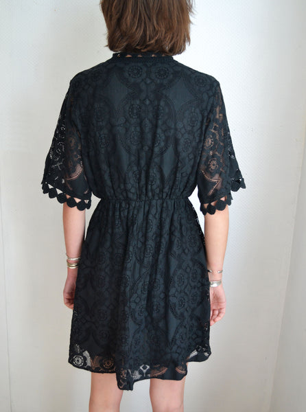 Robe Cache Cœur Black Lace