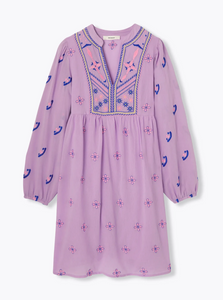 Robe Lilas Promod brodée Neuve