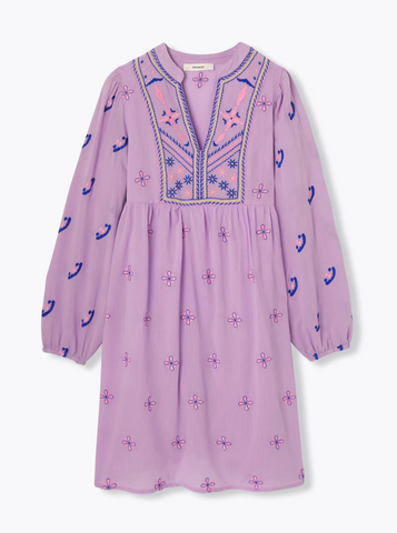 Robe Lilas Promod brodée Neuve