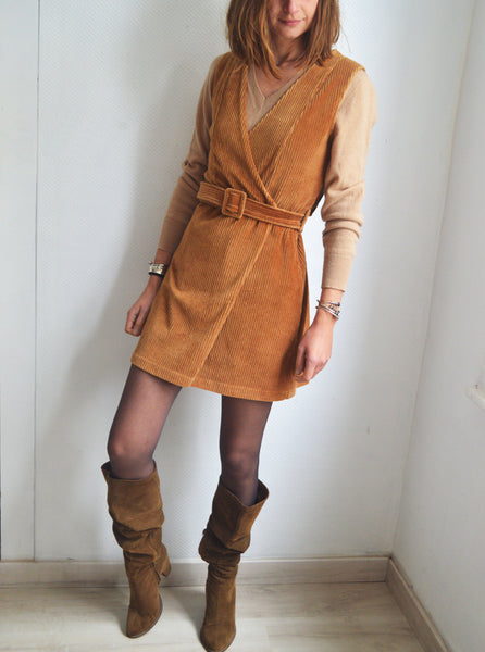 Robe Velours Caramel