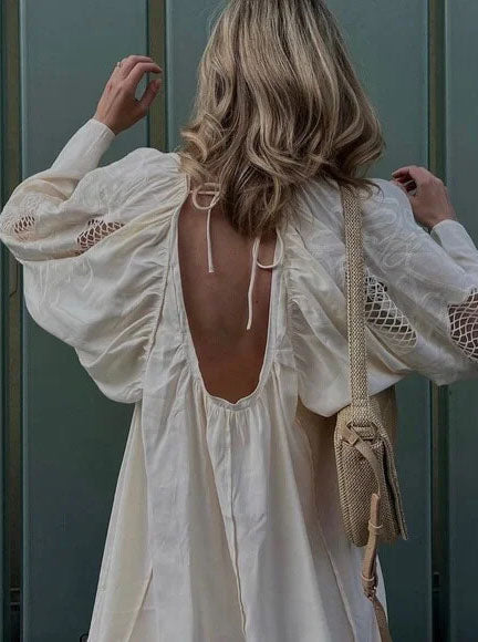 Robe crème Dos Nu