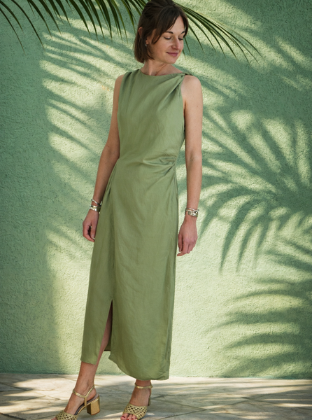 Robe Cut Out Kaki