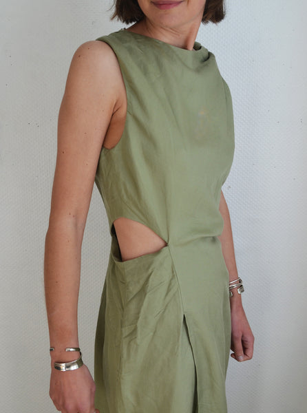 Robe Cut Out Kaki