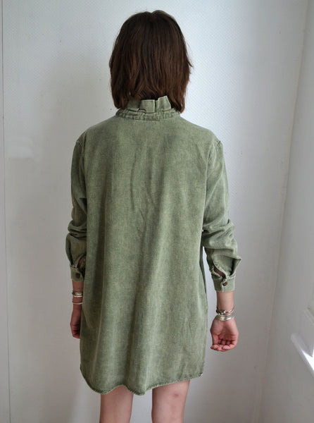 Robe Denim Col Montant