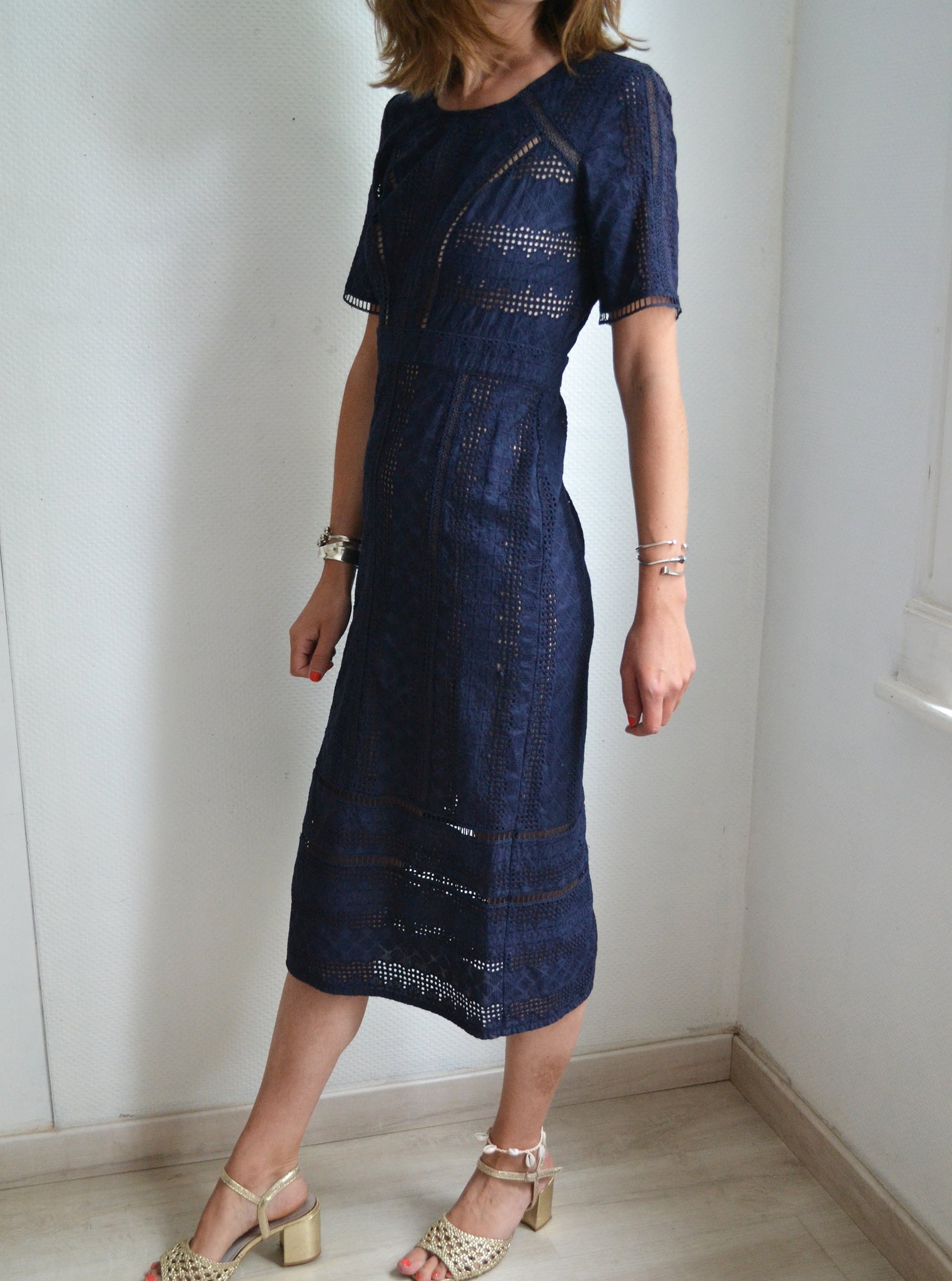 Robe Fourreau Dentelle Ba&sh