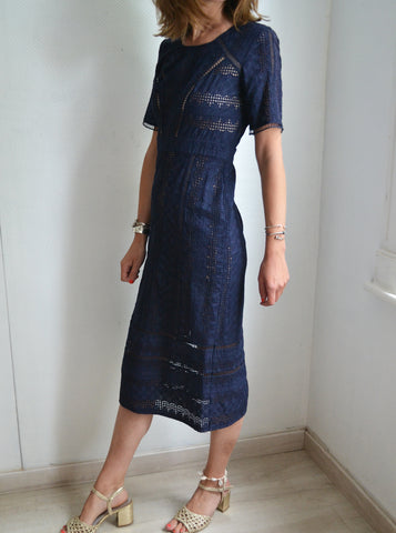 Robe Fourreau Dentelle Ba&sh