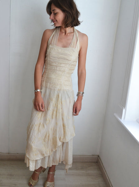 Robe écrue en Soie