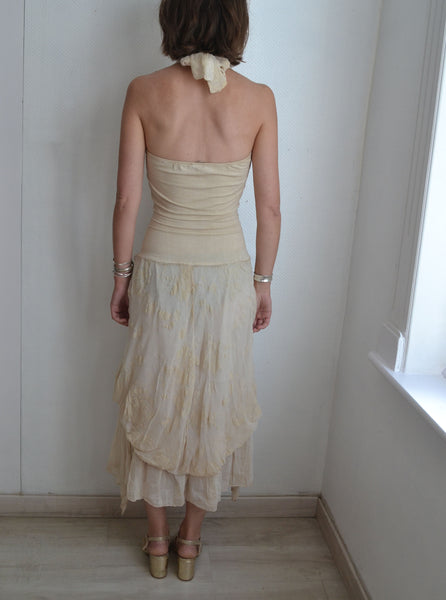 Robe écrue en Soie