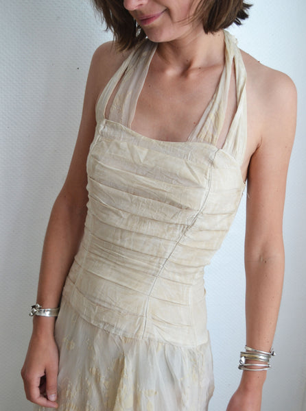 Robe écrue en Soie