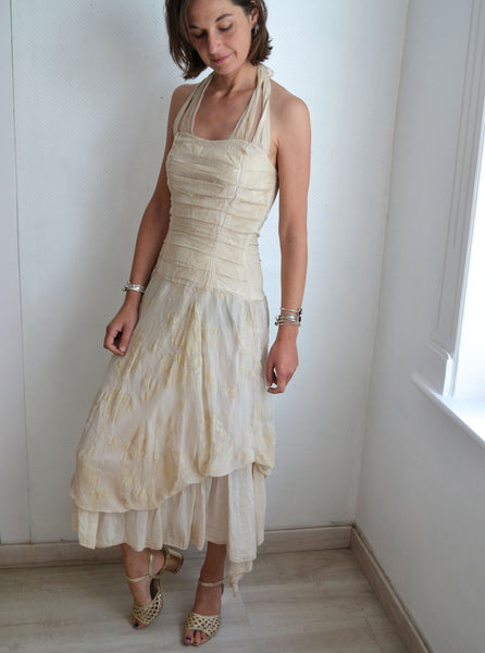 Robe écrue en Soie