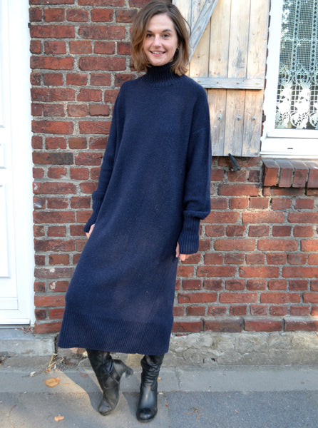 Robe longue en Laine Marine COS
