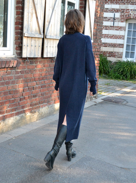 Robe longue en Laine Marine COS