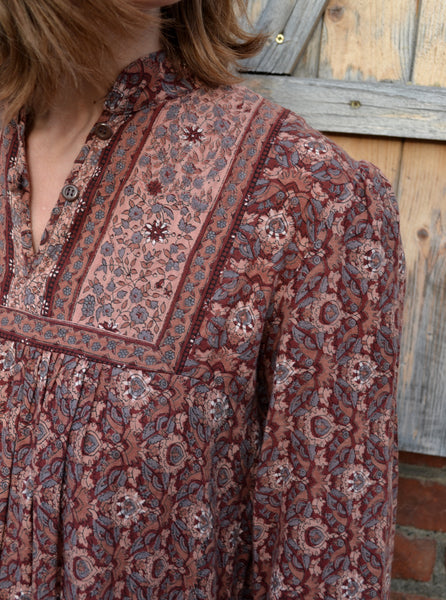 Robe Longue Bohème Tissu Indien