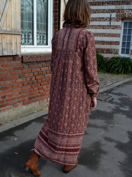 Robe Longue Bohème Tissu Indien