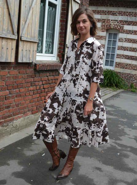 Robe Longue Motif Vache