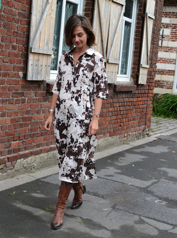 Robe Longue Motif Vache