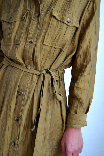 Robe Longue Saharienne Kaki