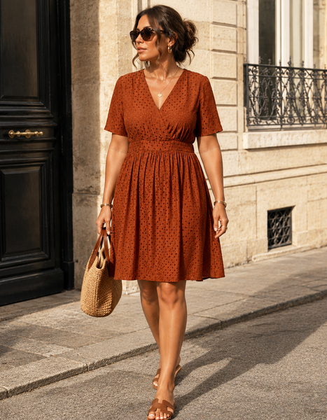 Robe chocolat Pois